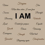 Empowering daily affirmations of I Can background to remind you of who you are